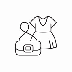 fashion clothes bag icon vector sign