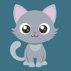 cat, animal, cartoon, vector, illustration, pet, kitten, kitty, cute, love, art, drawing, domestic, design, heart, baby, fun, mammal, funny, feline, card, pink, character, animals, toy