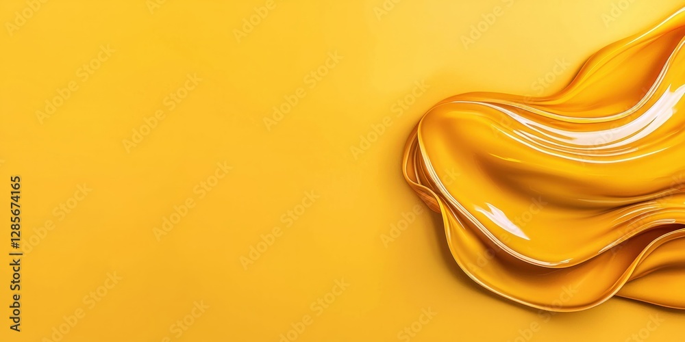 Poster Abstract Golden Yellow Liquid Swirl Design Background Texture Perfect for modern presentations and branding projects