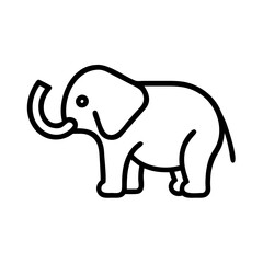Fototapeta premium Cute cartoon elephant standing