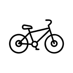 Fototapeta premium Bicycle outline illustration on white background