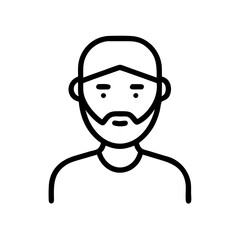 Obraz premium Bearded man with neutral expression