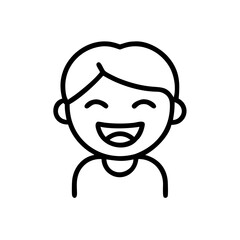 Obraz premium Happy child smiling against a white background