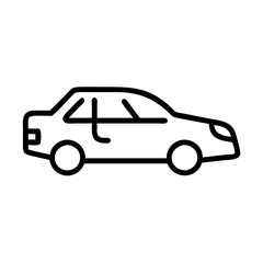 Fototapeta premium Car illustration in simple line art style