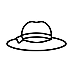 Colorful hat with a wide brim on a white background