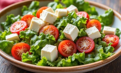 Fresh salad with cherry tomatoes