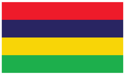 Mauritiuscountry flag Vector illustration.