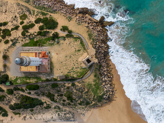 Faro de Trafalgar en Barbate, Cadiz, Andalucia
