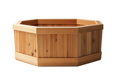 Janese-style soaking tub on transparent or white background