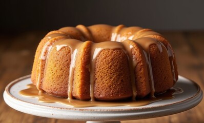 Delicious caramel bundt cake