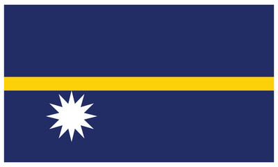 Nauru country flag Vector illustration.