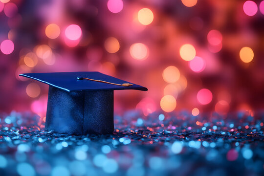 Graduation Cap with Confetti