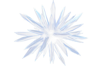 Abstract blue crystal structure, sharp points, 3D render.