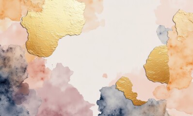 Elegant abstract art with gold accents