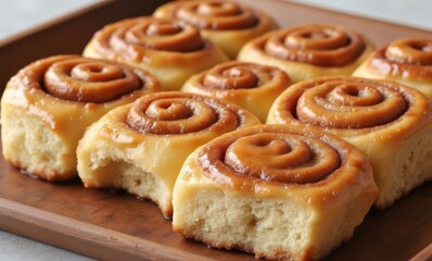 Freshly baked cinnamon rolls