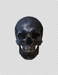Unique dark Human Skull Sculpture for Art Enthusiasts on transparent background, png, psd
