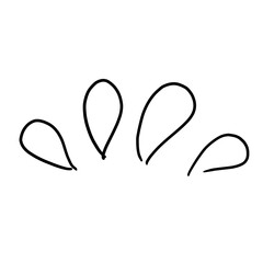 焦っているまんが表現のシンプルモノクロマーク