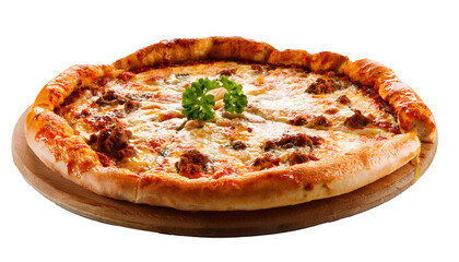 Delicious pizza fritta, cut out