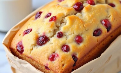 Delicious cranberry bread loaf