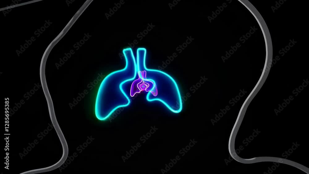 Aufkleber luminescent lung journey