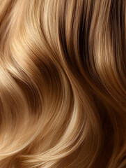 Naklejka premium Rich Golden Blonde Hair Texture with Luxurious Soft Flow and Shiny Finish : Generative AI
