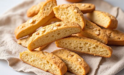 Delicious Italian biscotti on display