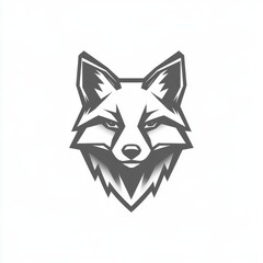 Fototapeta premium a black and white image of a fox head