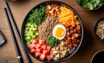 Vibrant bowl of mixed ingredients