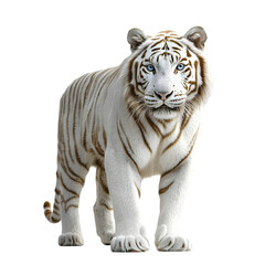 Obraz premium White tiger standing isolated die cut 