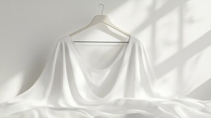 White hanger box with a large transparent window, showcasing the item inside, against a soft white surface 