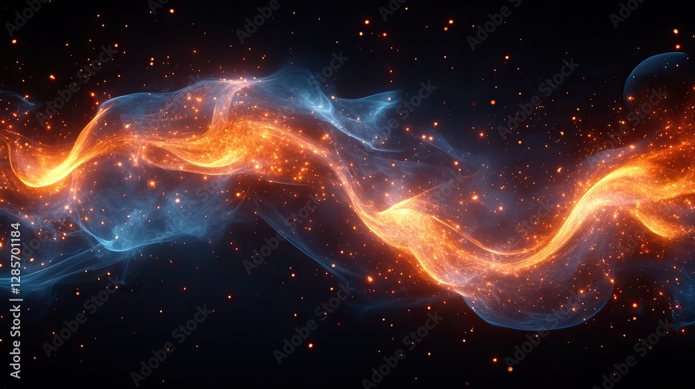 Wall mural this abstract background design features a vibrant and dynamic fire flame border.