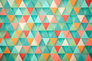 A Vibrant Tessellation of Interlocking Triangles in Pastel Hues A Seamless Geometric Pattern Featuring a Spectrum of Soft Colors