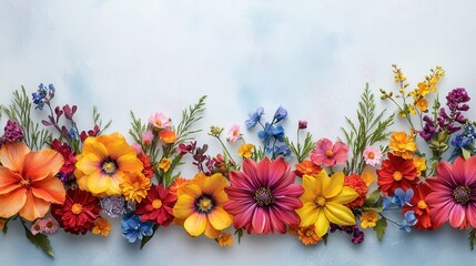 Obraz premium Colorful Flower Bouquet in Rustic Garden Setting