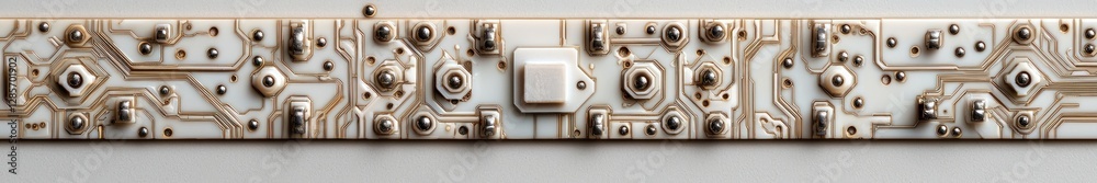 Leinwandbilder abstract close-up of circuit board with intricate pathways and components