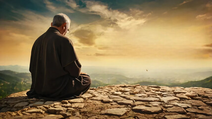 Peaceful World Day of Prayer Background with Serene Atmosphere, Radiant Light, and Spiritual Elements