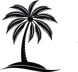 Fototapeta premium Palm Tree Silhouette, Vector Design