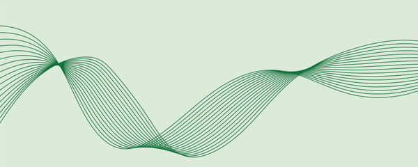 Abstract vector wave line banner.