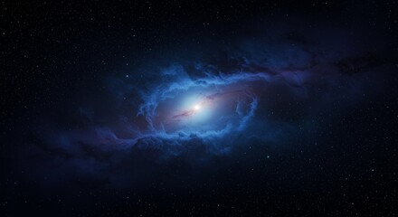 Fototapeta premium Ephemeral cosmic spectacle, Dark matter whispers in the starry abyss