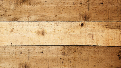 Top view of an arranged wood plank. Natural wooden texture or brown background or wallpaper. Flat...