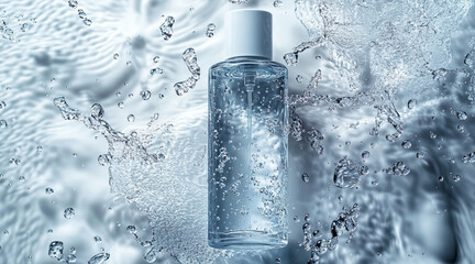 bottle of water with drops