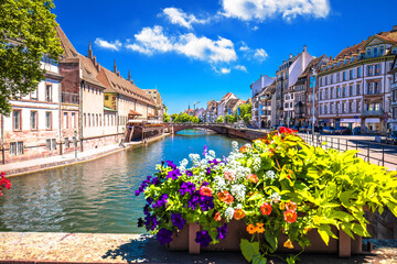 City of Strasbourg canal and architecture colorful view