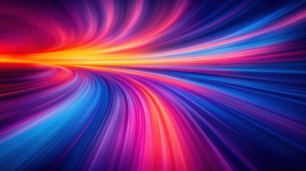 Obraz premium Colorful motion blur tunnel night background