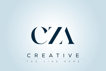 CZA abstract letter logo design. This logo is designed by three abstract letters. 