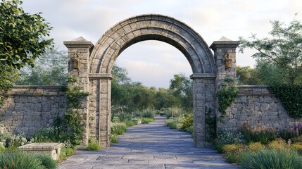 Fototapeta premium Design a template for an archway gate. The archway can be used as an entrance to an event like a marathon or exhibition.