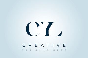 CYL abstract letter logo design. This logo is designed by three abstract letters. 