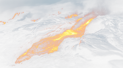 a close up view of a lava flow in a volcano