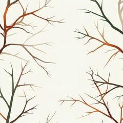 Fototapeta premium Abstract tree branches pattern, light background