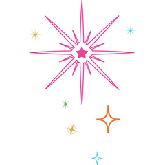 Decorative Colorful Sparkles