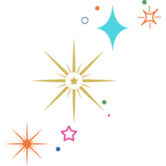 Decorative Colorful Sparkles