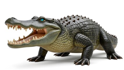 Naklejka premium A crocodile with a big mouth open